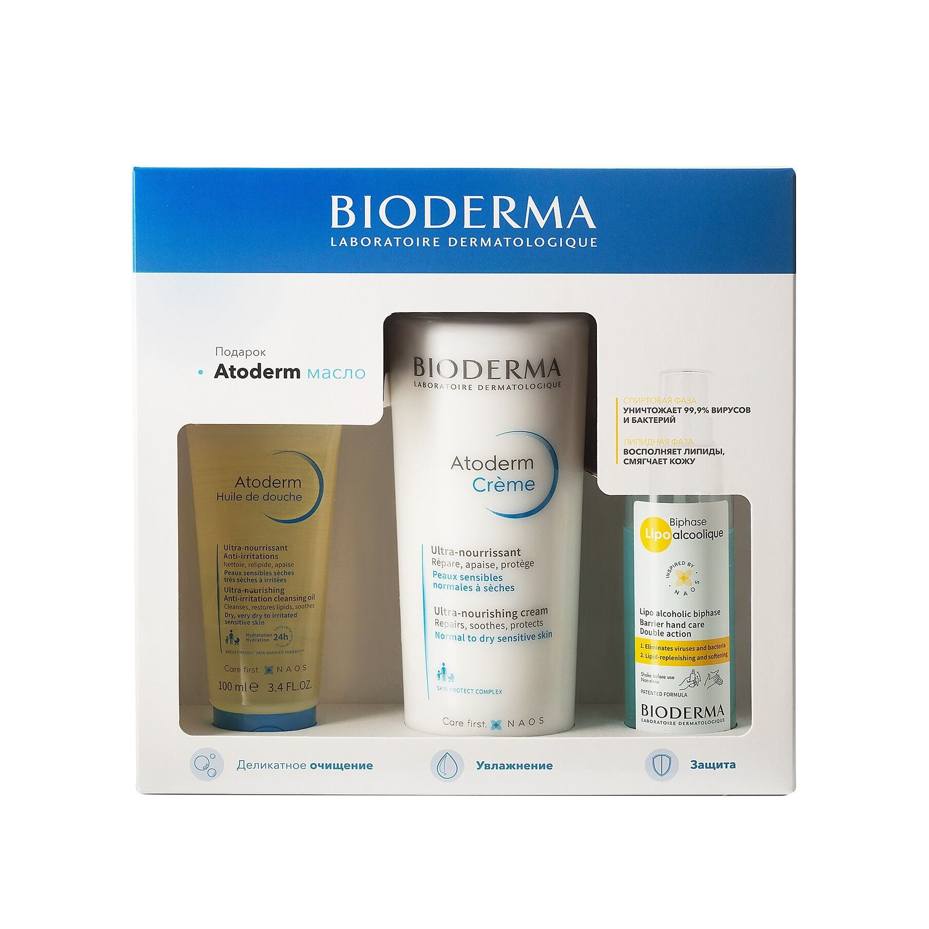 Набор для увлажнения и защиты кожи Atoderm купить в VISAGEHALL