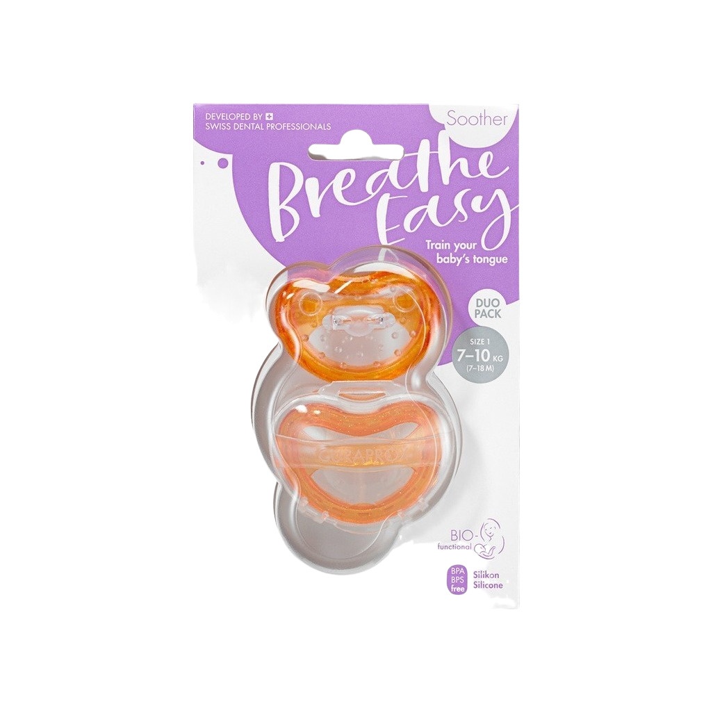 Набор из двух оранжевых сосок-пустышек, размер 1