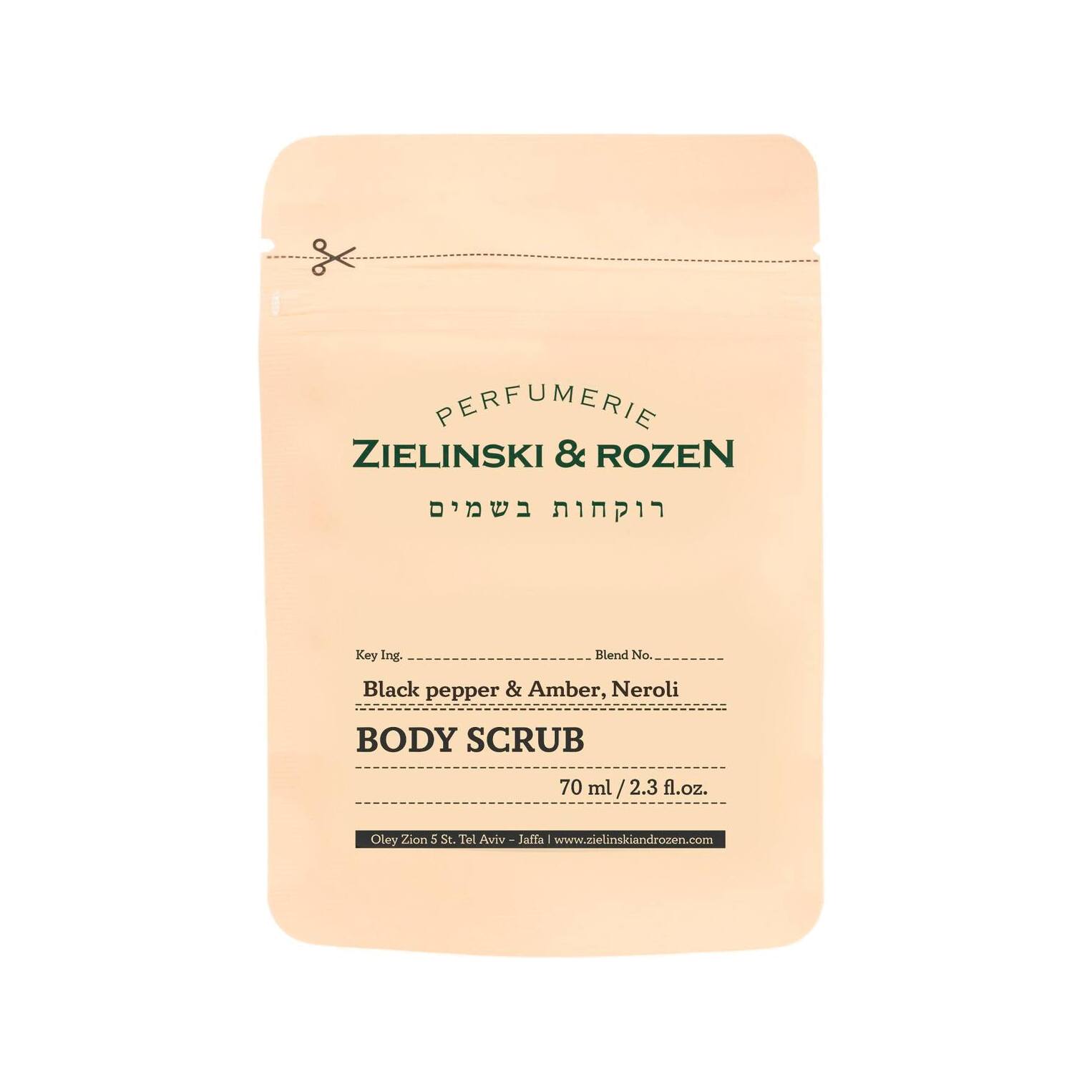 Скраб для тела Черный Перец, Ветивер, Нероли, Амбра купить в VISAGEHALL