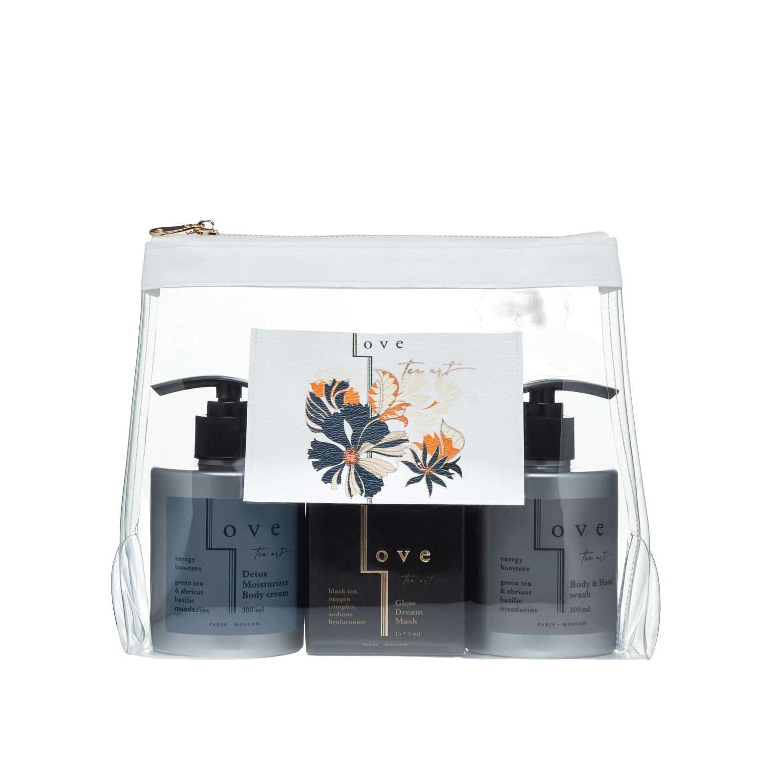 Набор Оранжевые цветы в косметичке купить в VISAGEHALL