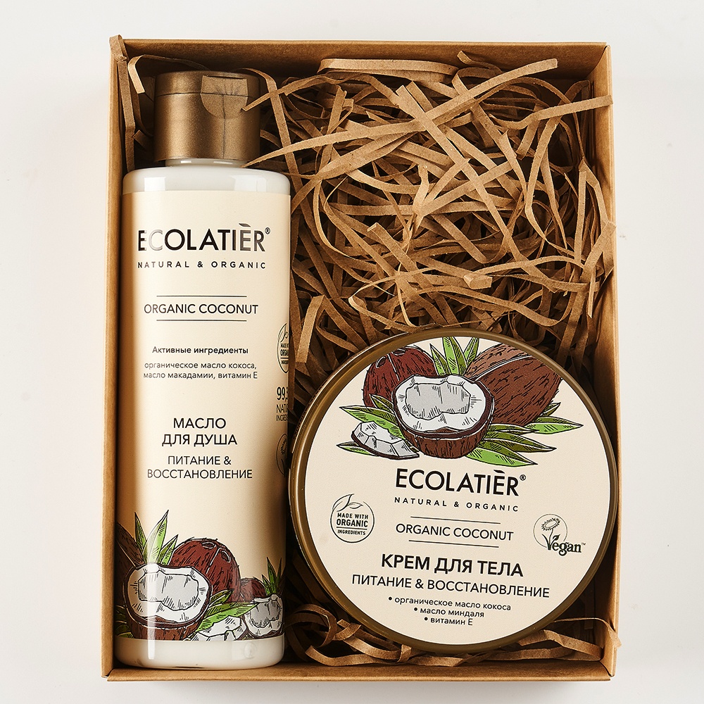 Набор Organic Coconut: Крем для тела + Масло для душа  купить в VISAGEHALL