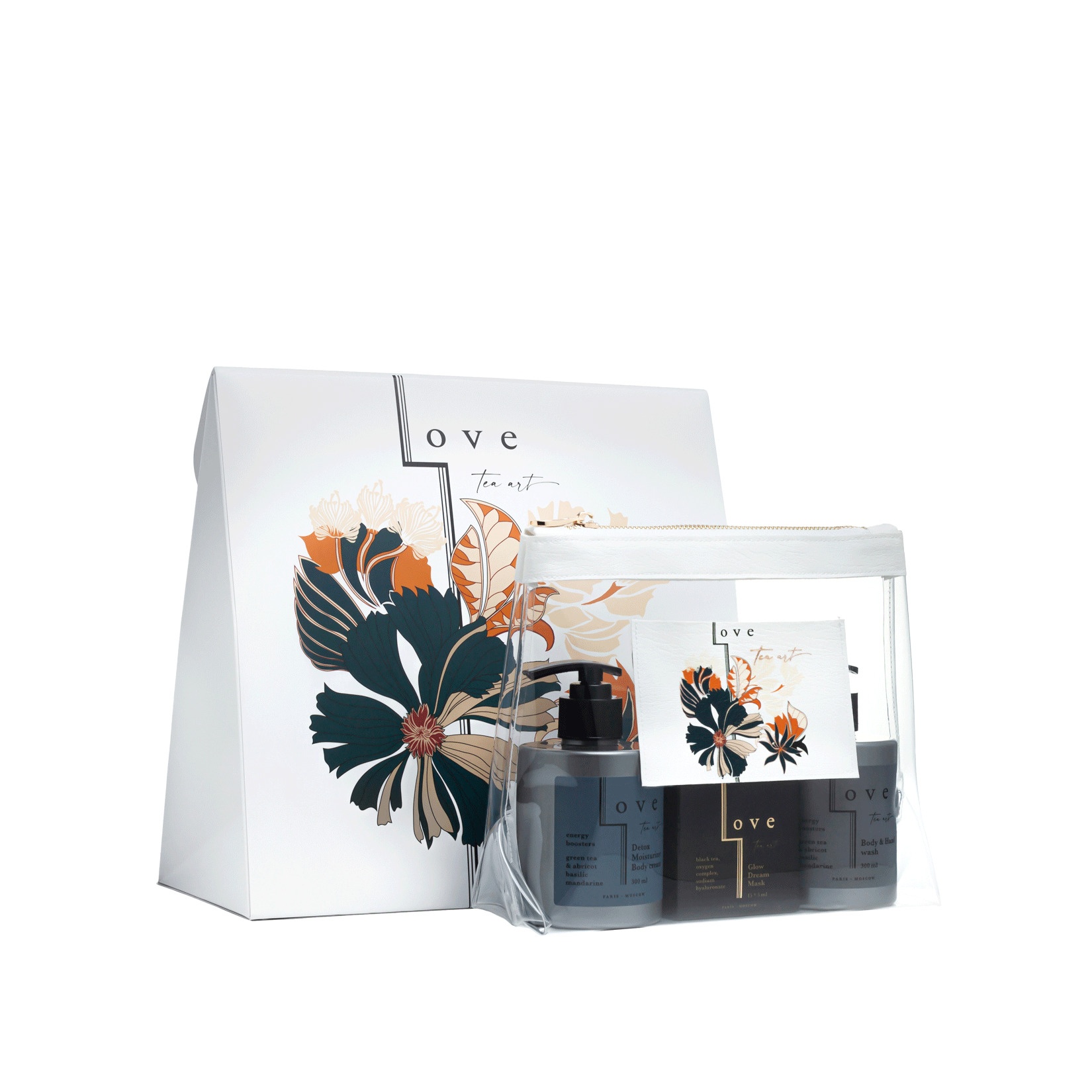 Набор Оранжевые цветы в косметичке купить в VISAGEHALL