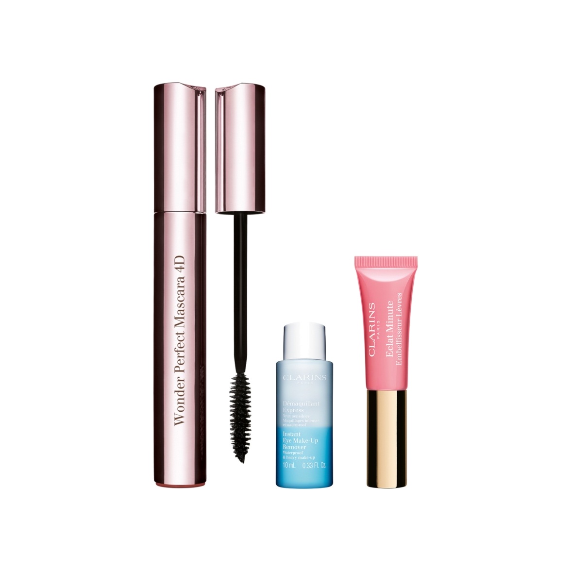 Набор Тушь Wonder Mascara 4D 01 + Средство для удаления макияжа 10 мл + Блеск для губ 01 купить в VISAGEHALL