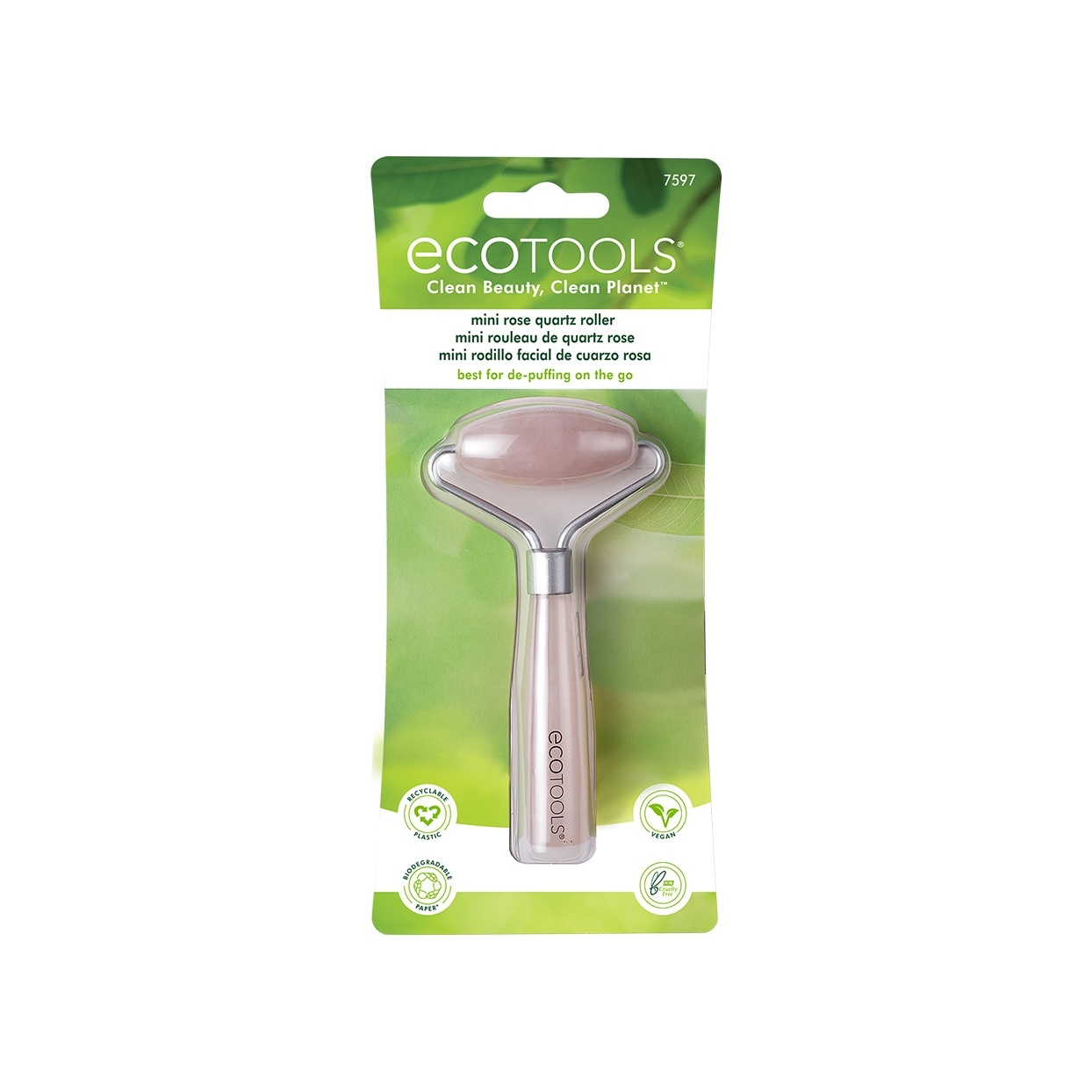 Роллер для лица из розового кварца Mini Rose Quartz Roller купить в VISAGEHALL