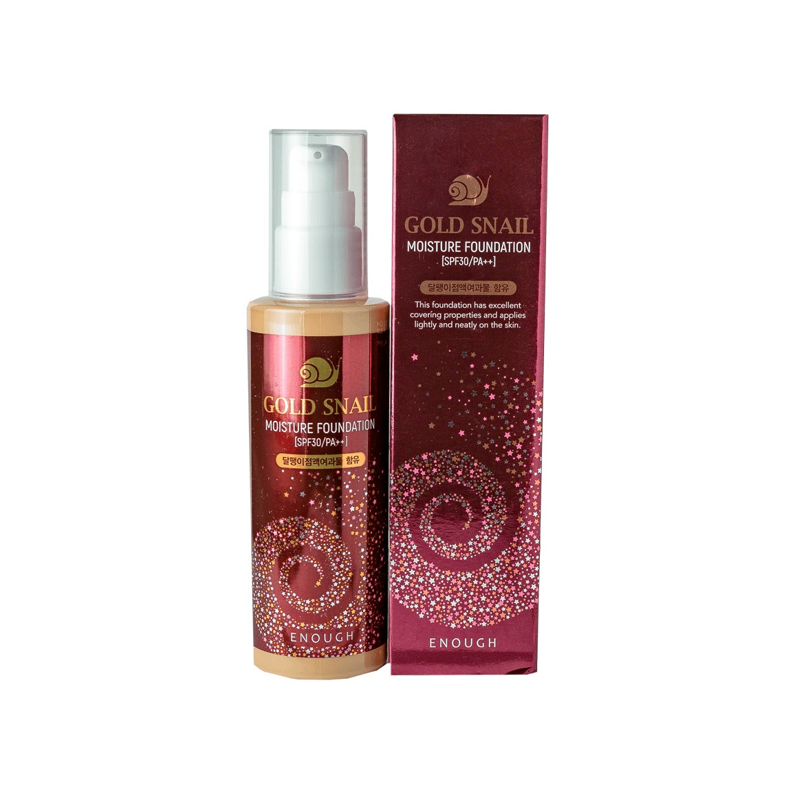 Тональный крем с муцином улитки Gold Snail Foundation SPF30 #21 купить в VISAGEHALL