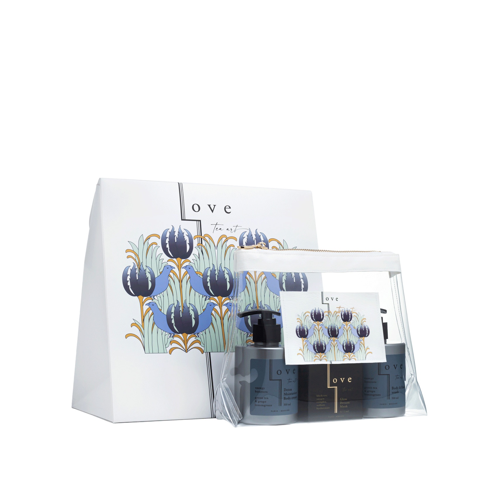 Набор Голубые цветы в косметичке купить в VISAGEHALL