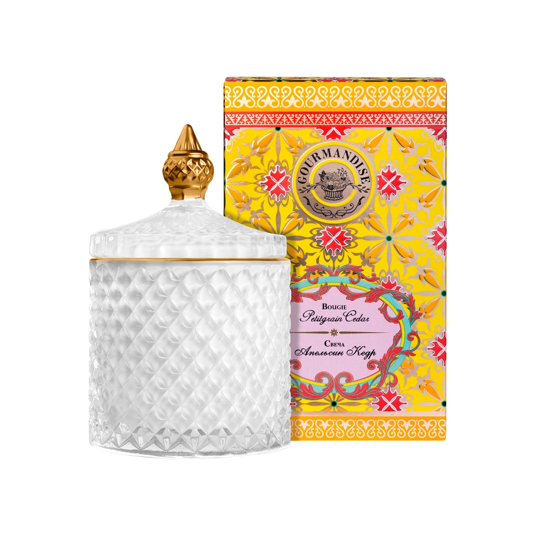 Свеча ароматическая для дома Апельсин и кедр купить в VISAGEHALL