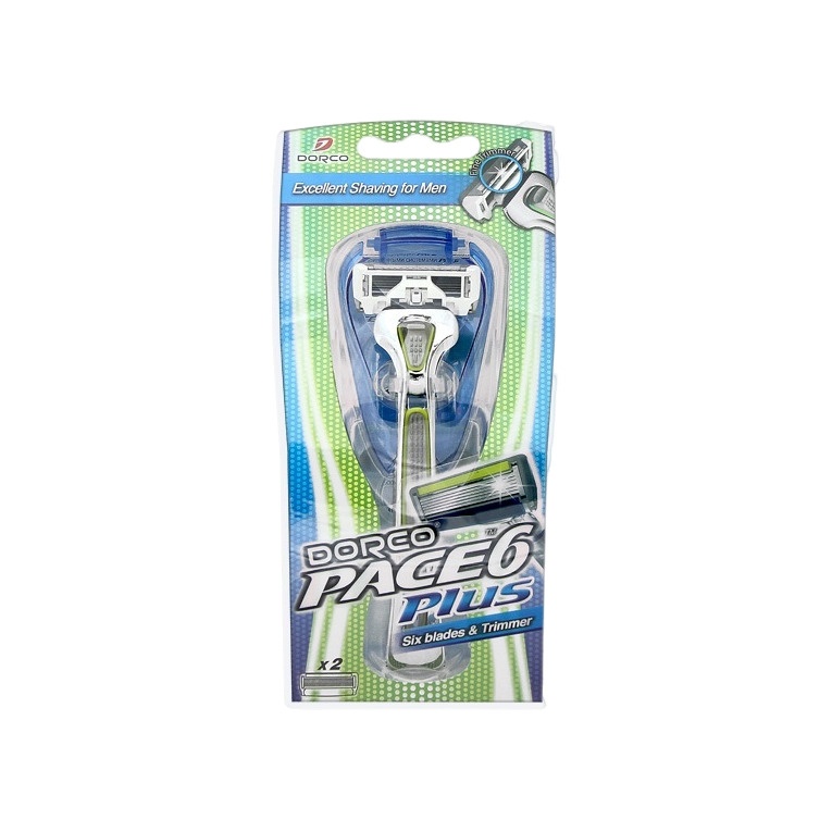 Cтанок для бритья с триммером 2 сменные кассеты Dorco Pace 6
