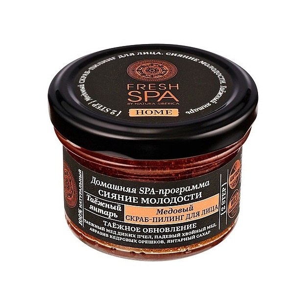 Cкраб-пилинг для лица медовый.Таёжный Янтарь 