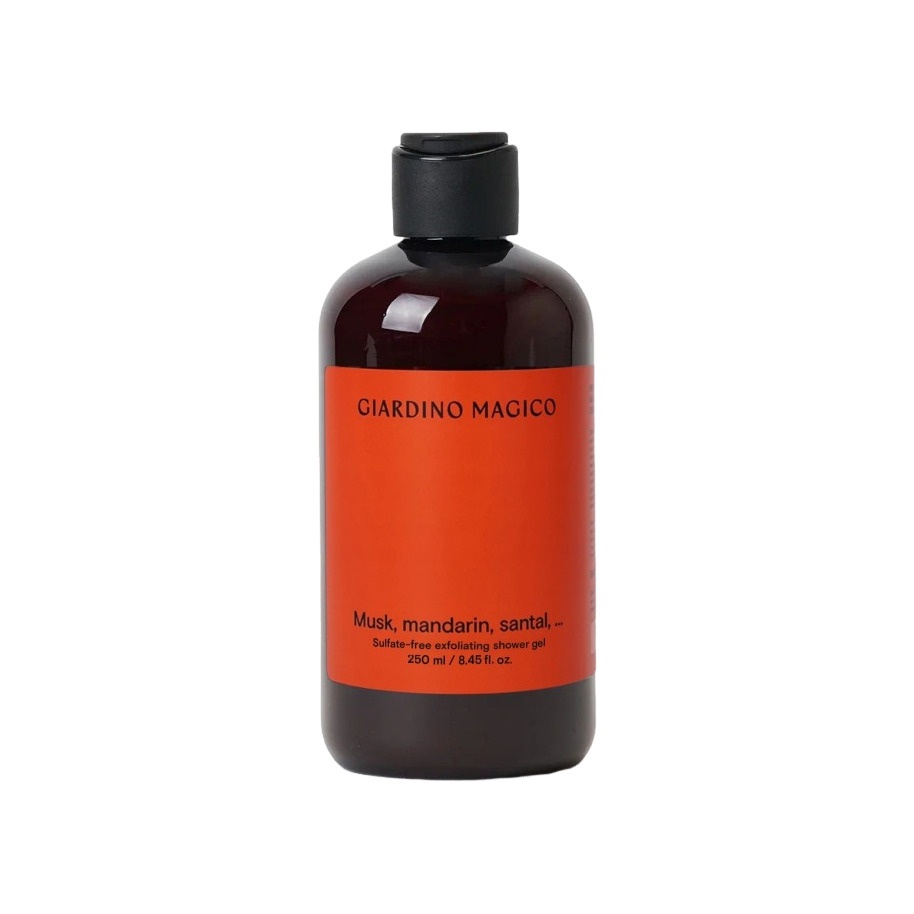 Гель для душа бессульфатный с микрогранулами кремния Musk, mandarin, santal