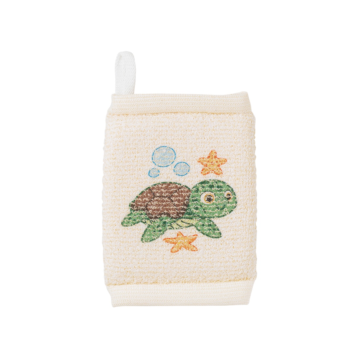 Мочалка детская брикет из хлопка Черепашка купить в VISAGEHALL