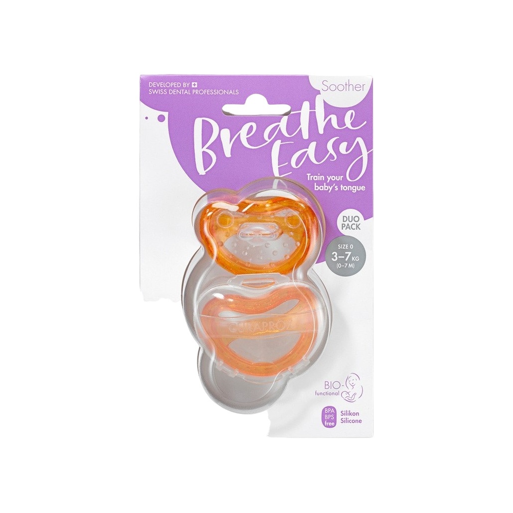 Набор из двух оранжевых сосок-пустышек, размер 0