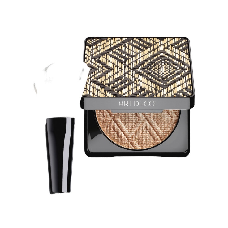 Набор: Пудра-хайлайтер бронзирующая Glow Bronzer + Кисть для пудры 