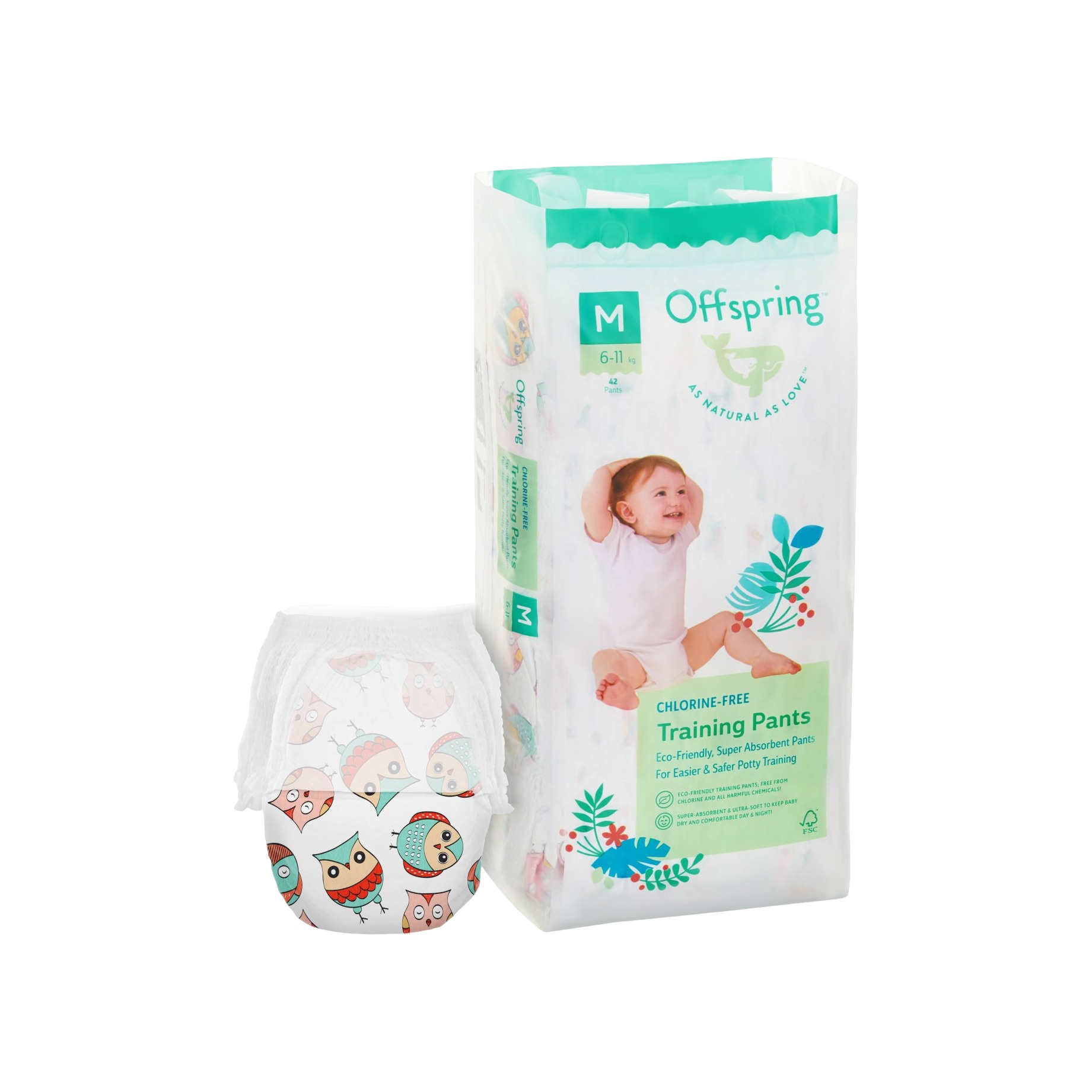 Трусики-подгузники Совы M 6-11кг купить в VISAGEHALL