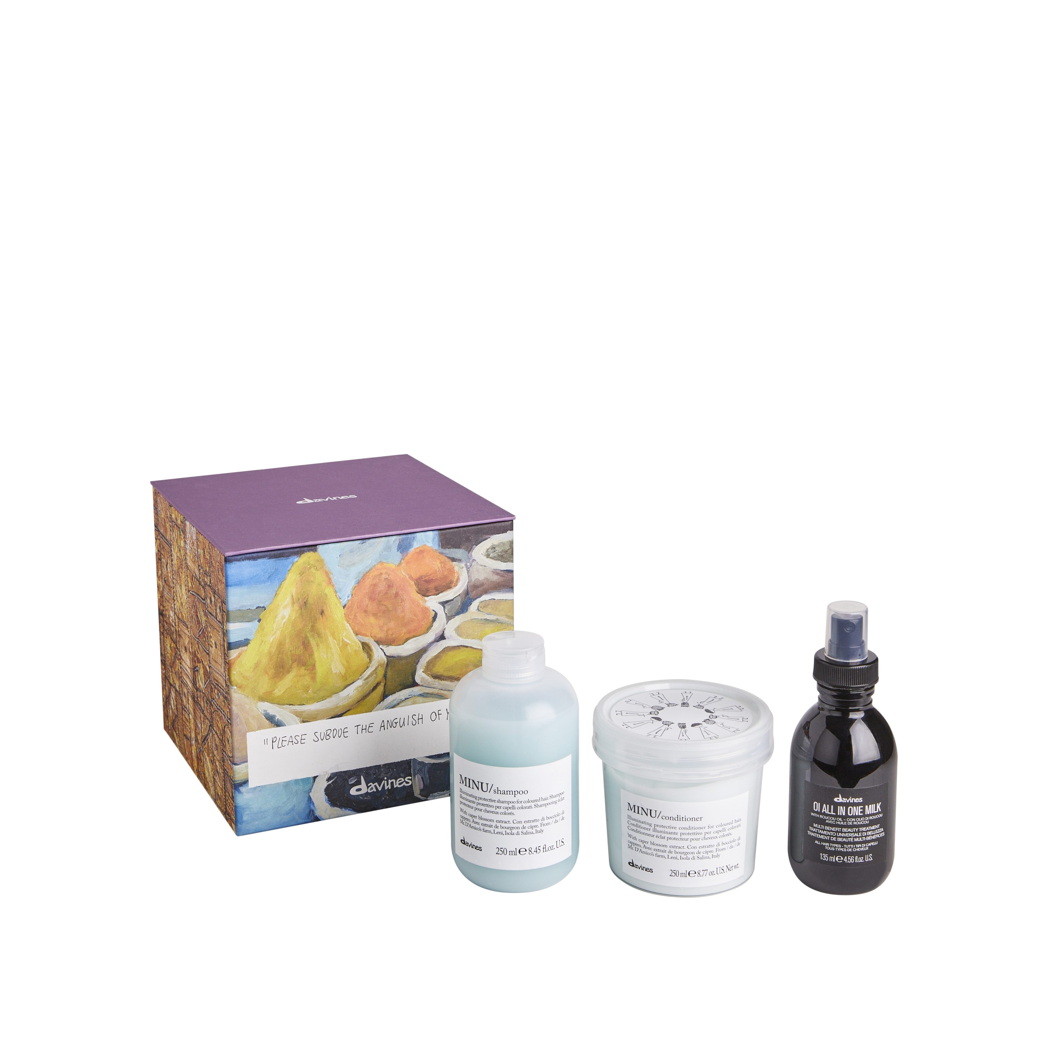 Набор: шампунь+кондиционер+молочко Minu купить в VISAGEHALL