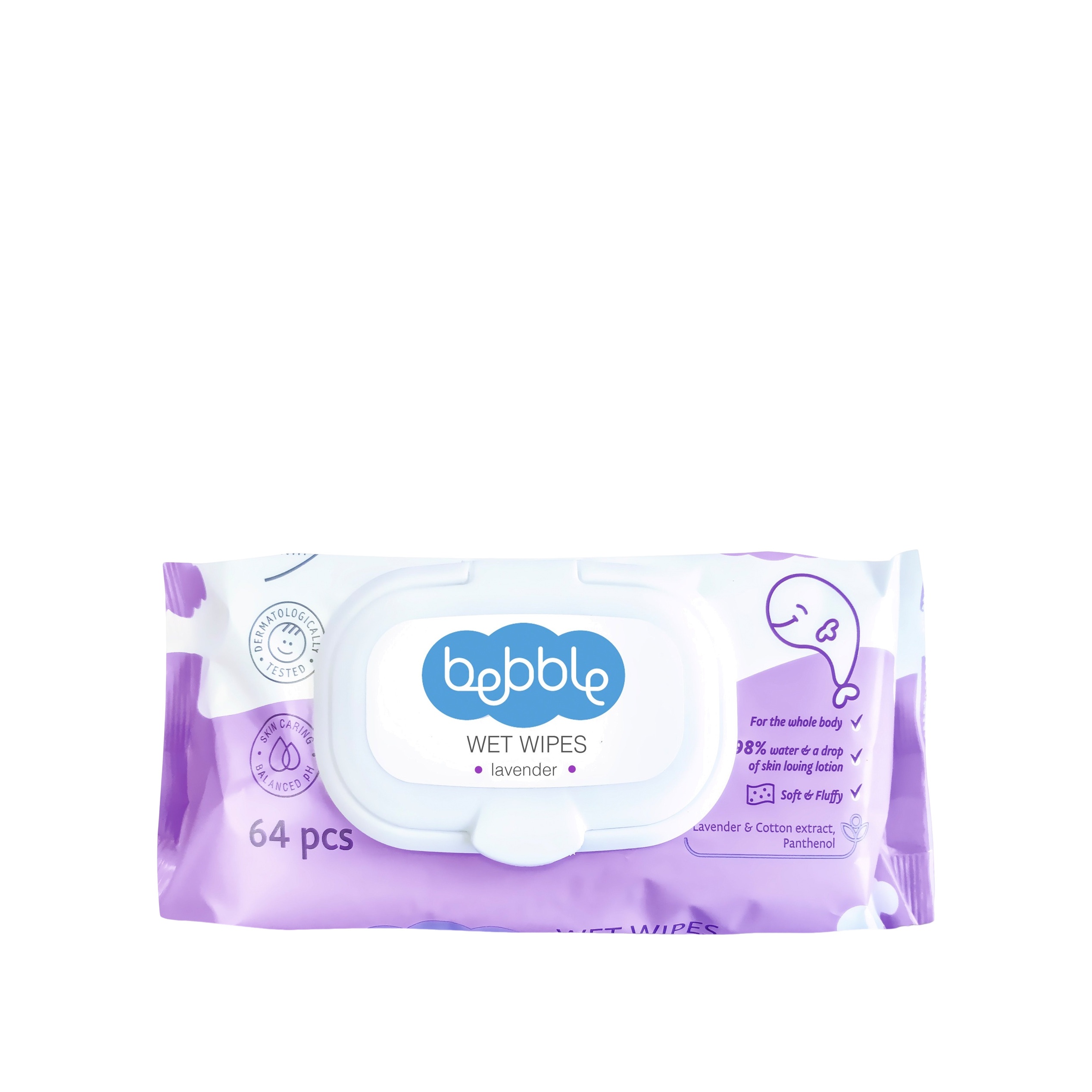 Салфетки влажные детские Лаванда с клипом-крышкой Wet Wipes  купить в VISAGEHALL