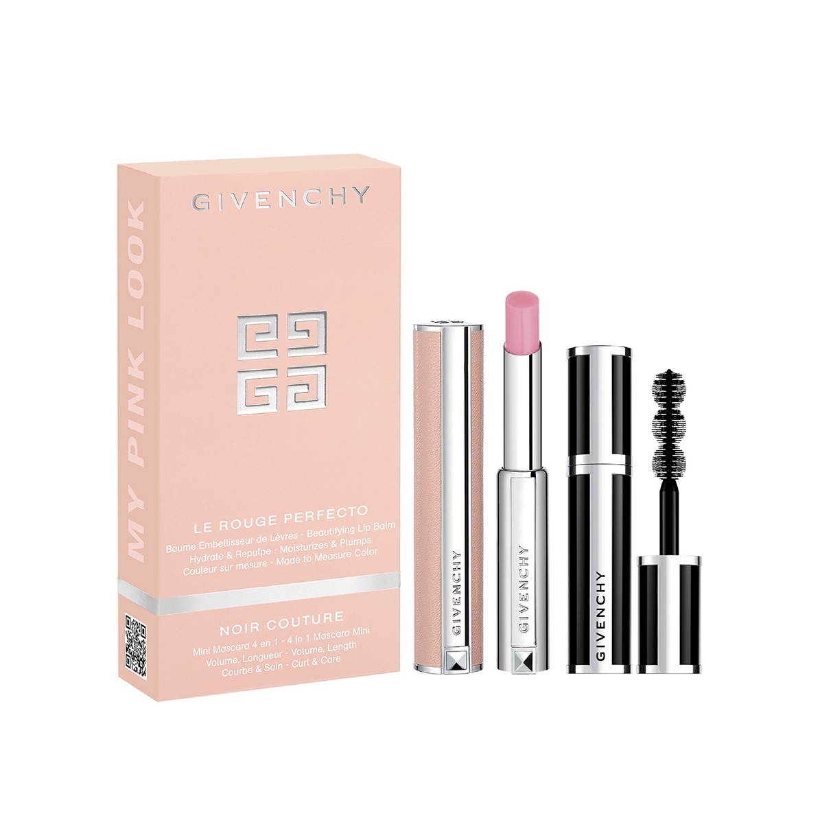 Набор My Pink Look: Бальзам Le Rouge Perfecto 01 + Тушь-мини Noir Couture купить в VISAGEHALL