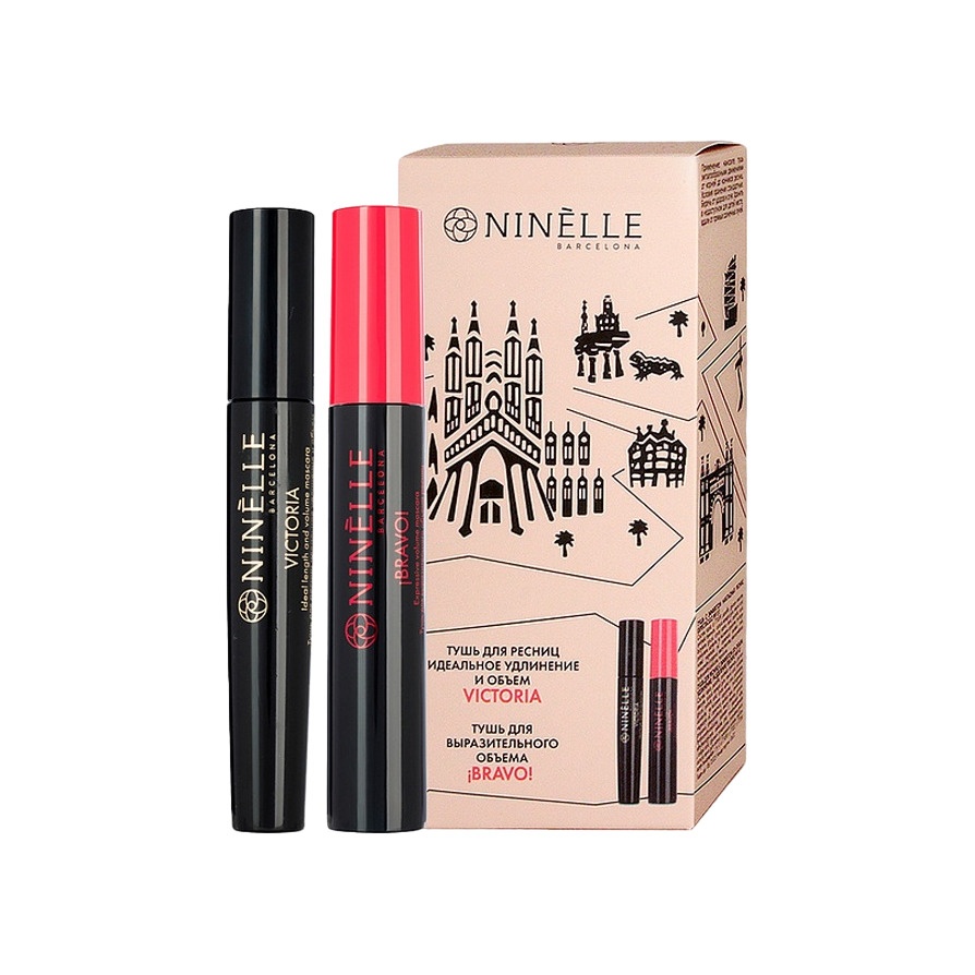 Набор подарочный: Тушь для ресниц Victoria + Тушь для ресниц Bravо