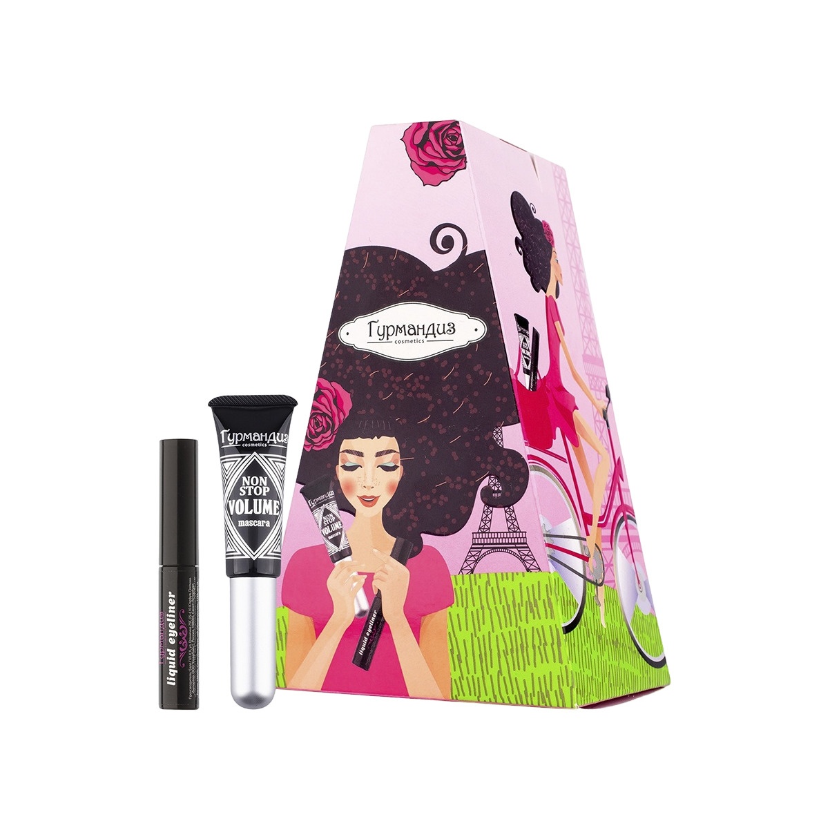 Набор для макияжа: Тушь 9мл Черная+Подводка Liquid Eyeliner купить в VISAGEHALL