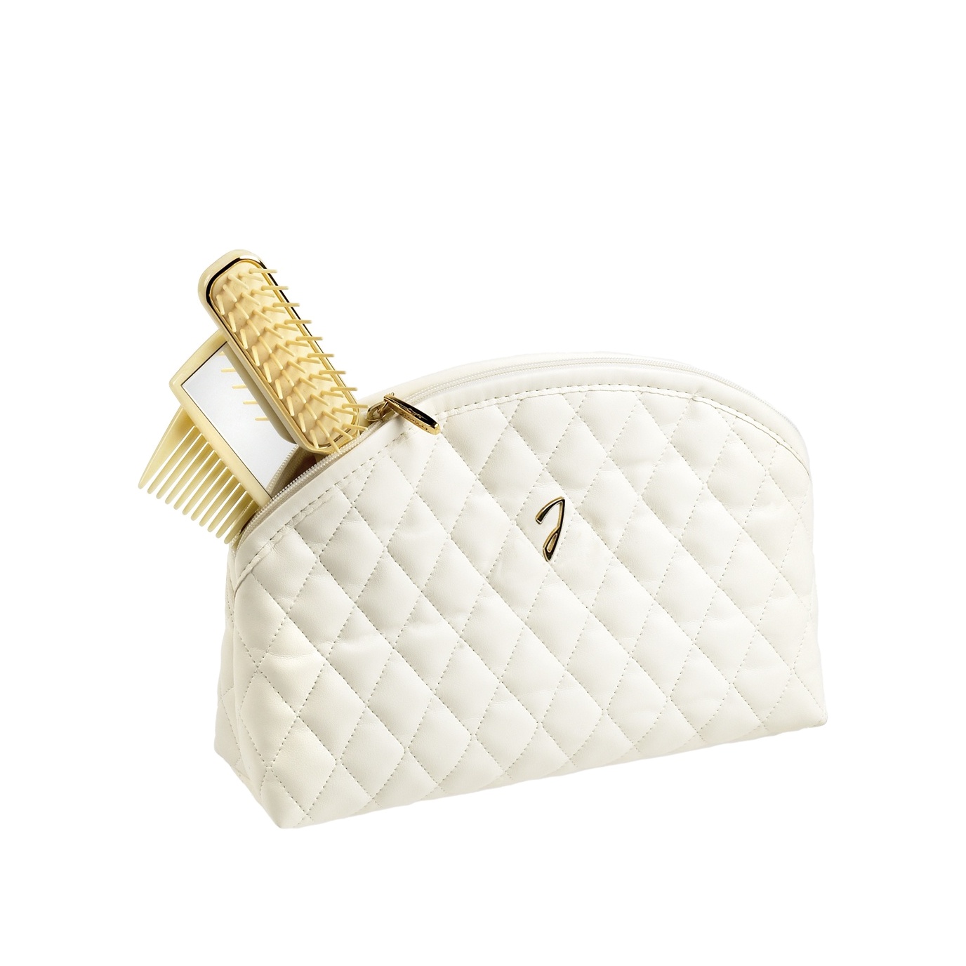 Косметичка женская с расческами и зеркалом бежевая купить в VISAGEHALL