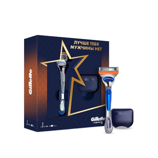 Набор подарочный Fusion Станок с 1 кассета+чехол 