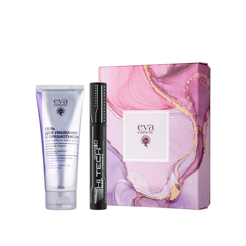 Набор для лица: Гель для умывания с пребиотиком 75мл + Тушь Hi Tech 9мл
