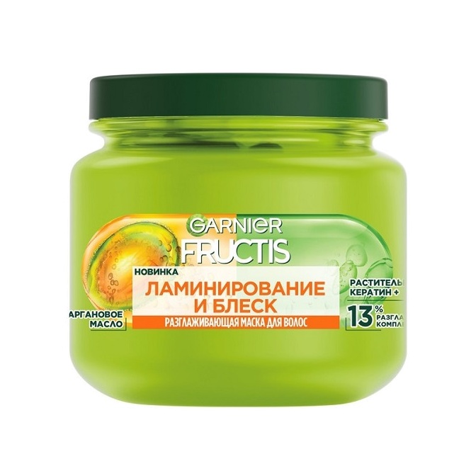 Маска для волос разглаживающая Ламинирование и Блеск Fructis