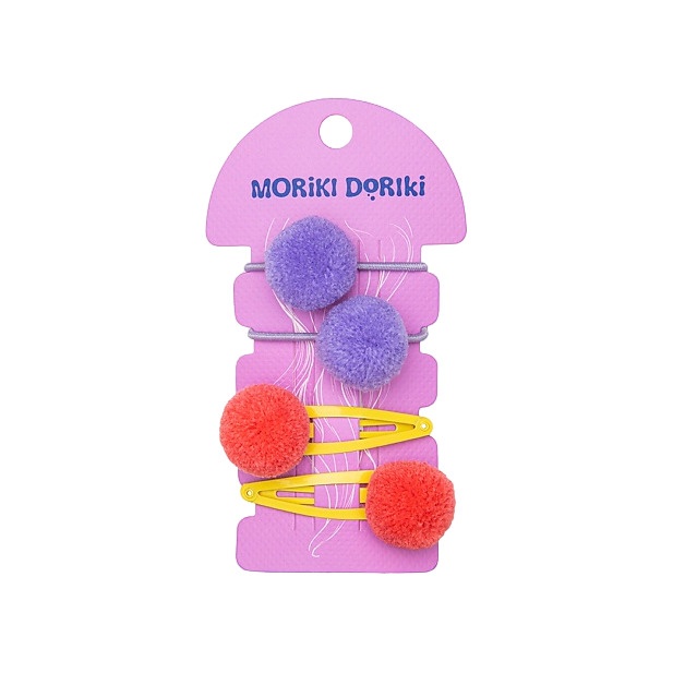 Набор аксессуаров для волос с помпонами Коралловое настроение