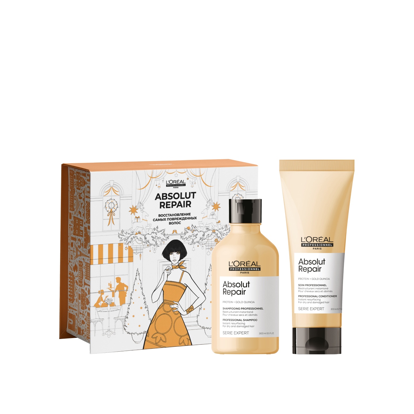 Набор: шампунь + кондиционер для поврежденных волос Absolut Repair купить в VISAGEHALL