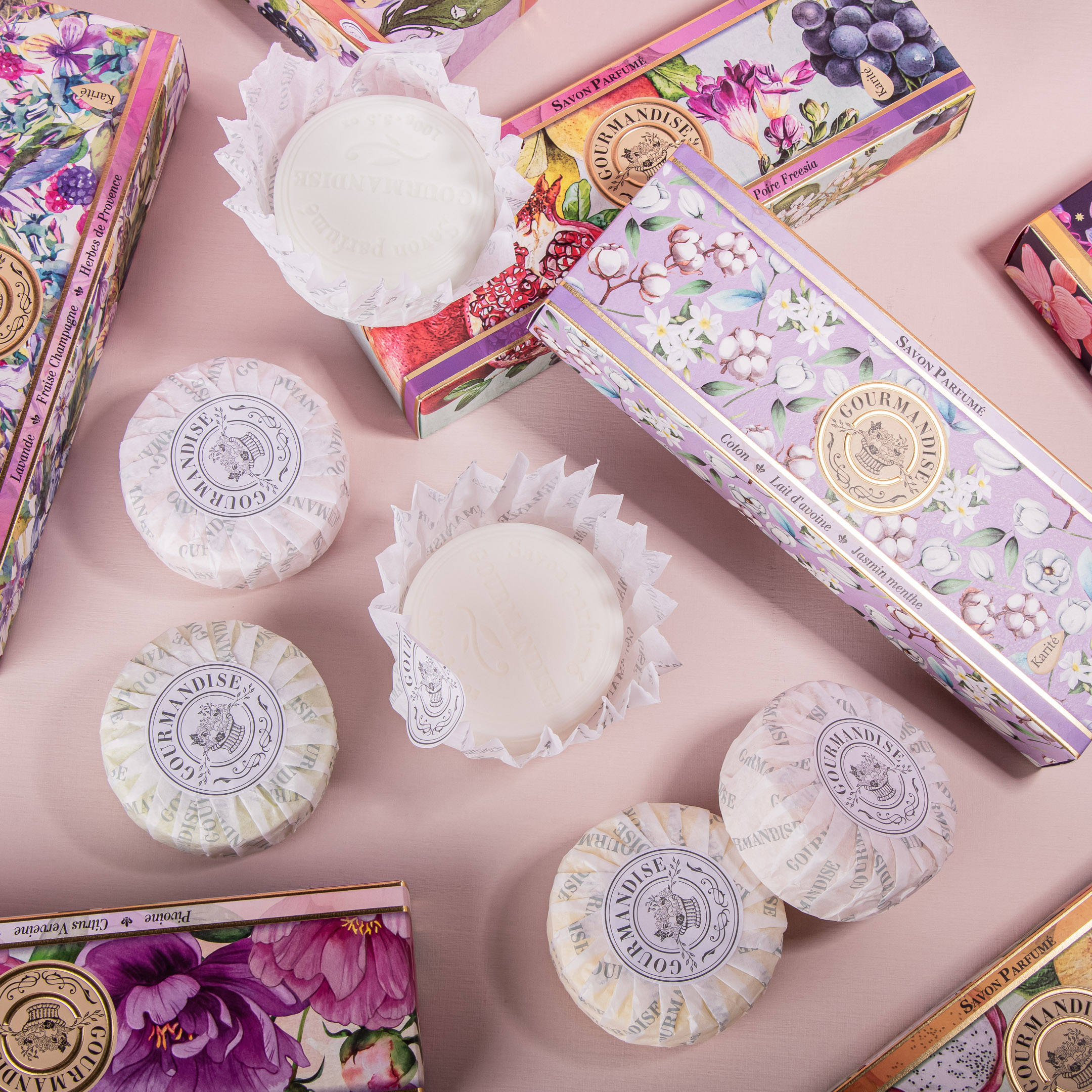 Набор мыла Тропические фрукты, Персик имбирь, Ваниль бергамот купить в VISAGEHALL