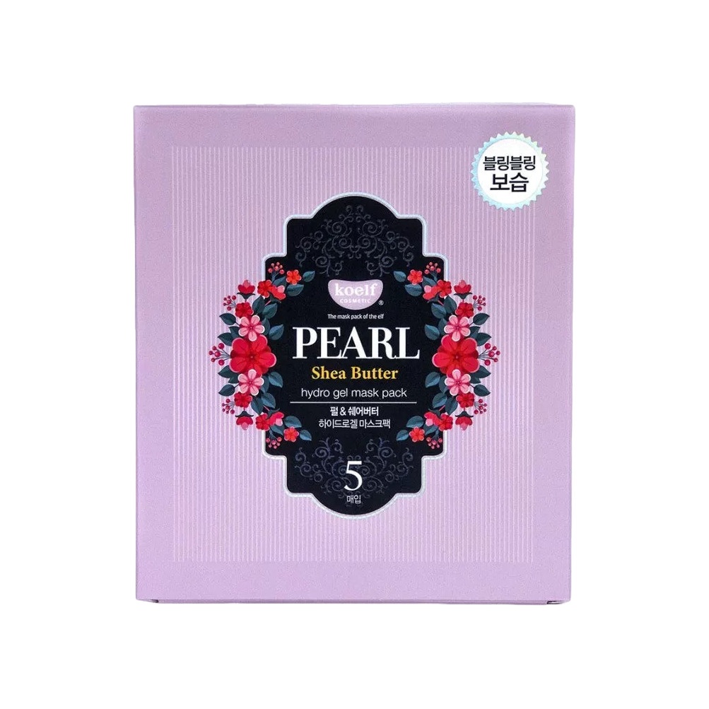 Маска для лица гидрогелевая с маслом ши и жемчужной пудрой Koelf
