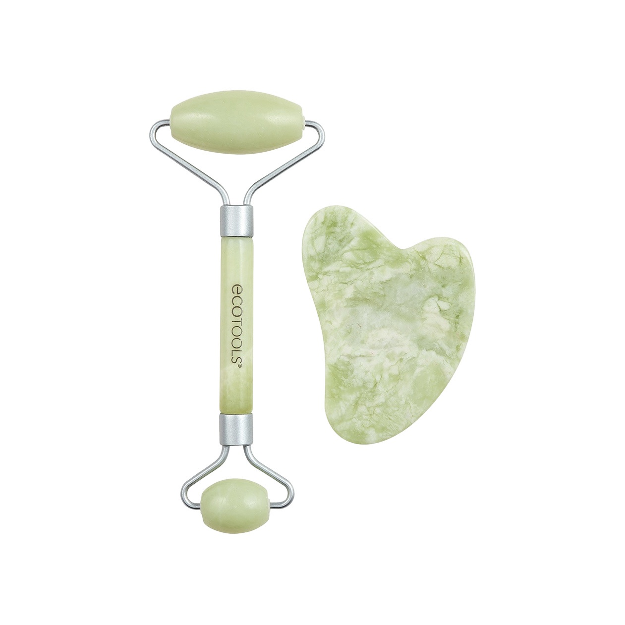 Набор: Роллер для лица Jade Roller + Скребок гуаша Gua Sua Stone купить в VISAGEHALL