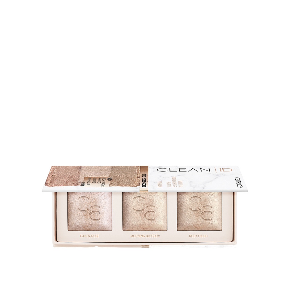 Палетка хайлайтеров Rose Gold Clean ID  купить в VISAGEHALL