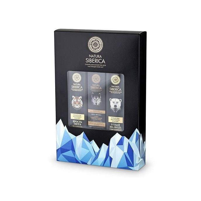 Набор Men: Гель для душа 250мл + Крем для лица 50мл + Шампунь-энергетик для волос и тела 250мл