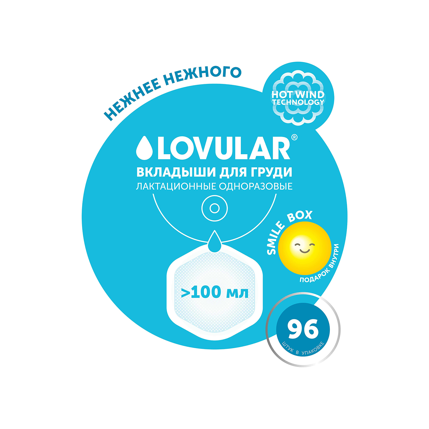 Вкладыши для груди Hot Wind 96 шт  купить в VISAGEHALL