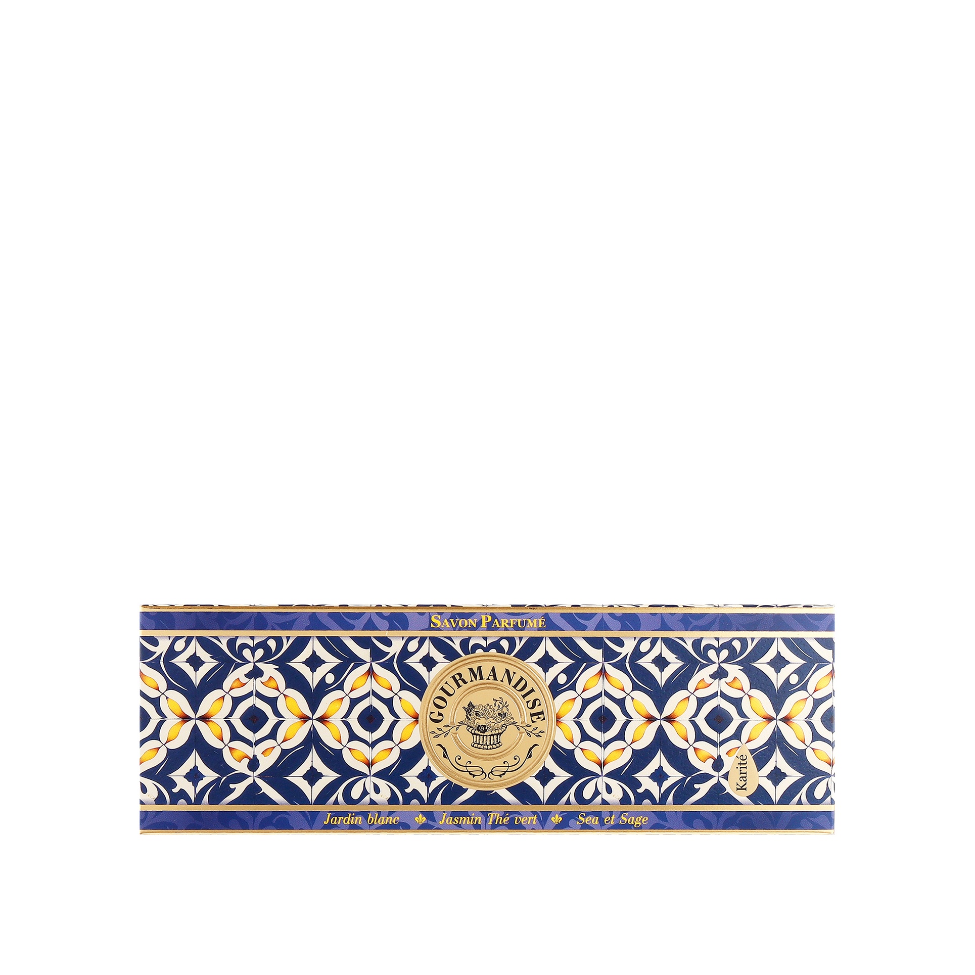 Набор натурального парфюмированного мыла Белый сад, Жасмин Зеленый чай, Шалфей и Морская соль купить в VISAGEHALL