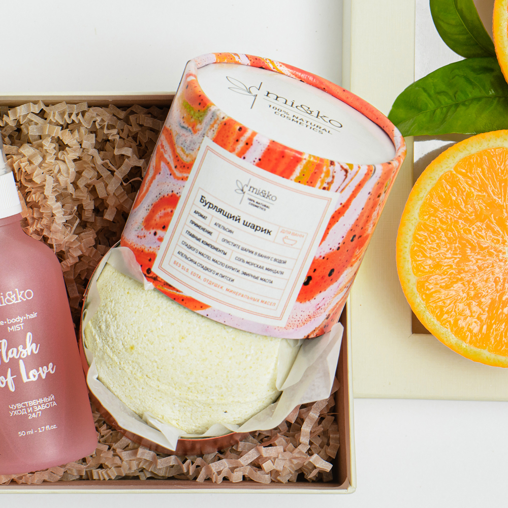 Бурлящий шарик для ванн Сладкий апельсин купить в VISAGEHALL