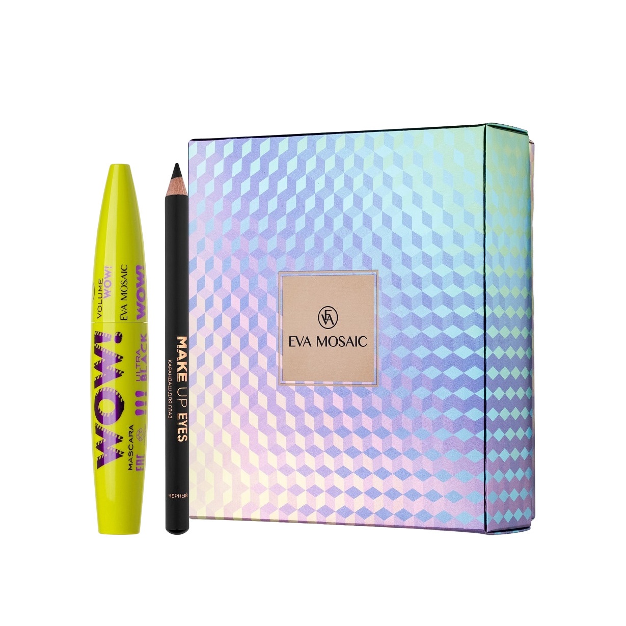 Набор: Тушь для ресниц Wow + Карандаш для глаз Make Up Eyes  купить в VISAGEHALL