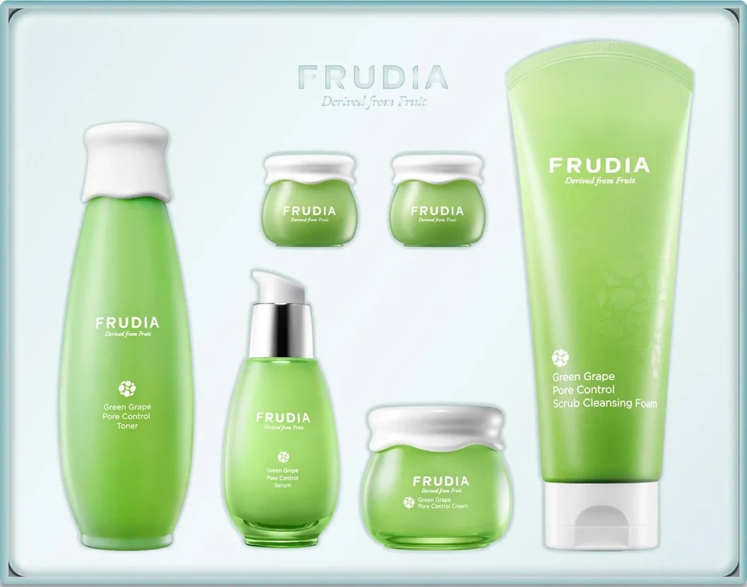 Набор по уходу за комбинированной кожей лица с зеленым винорадом