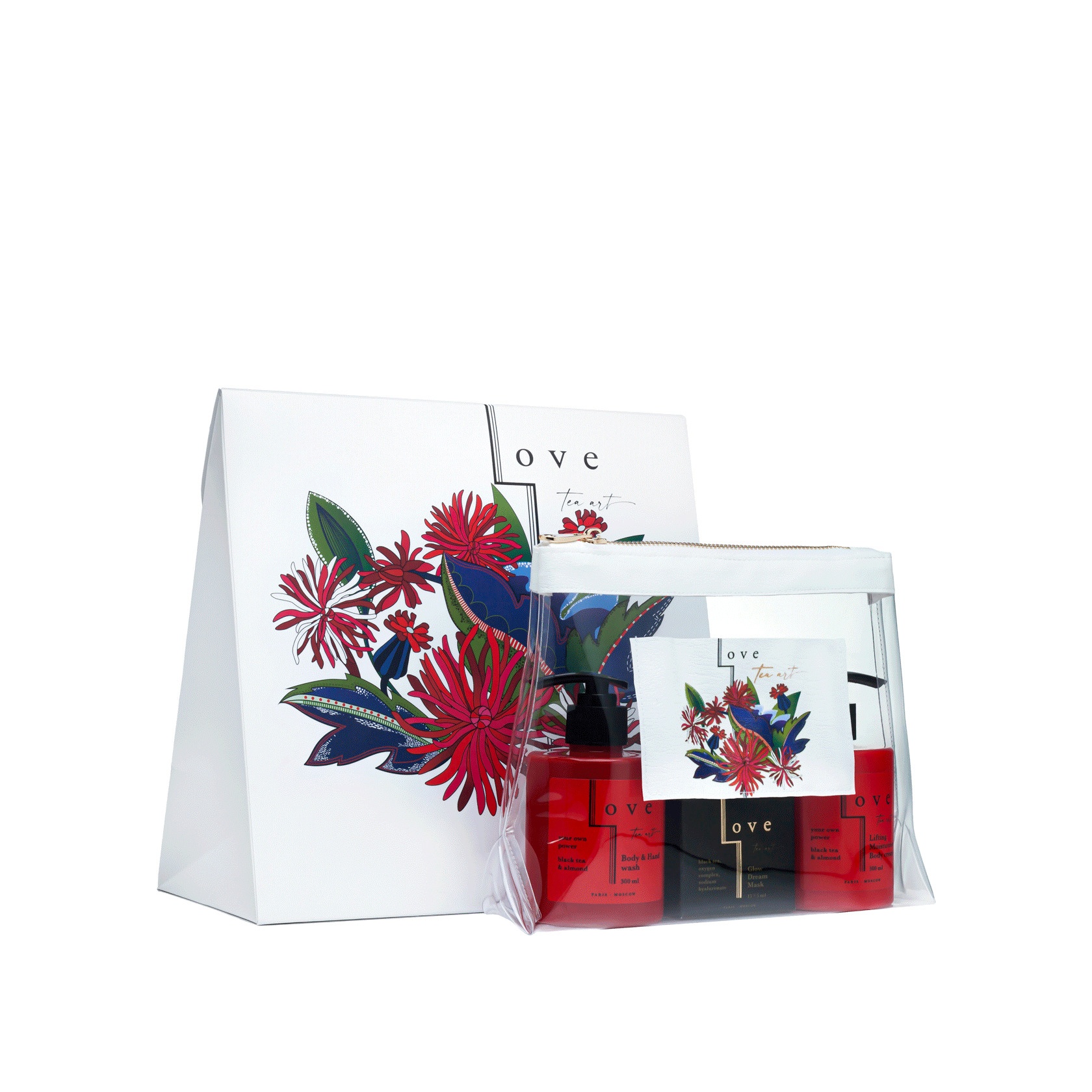 Набор Красные цветы в косметичке купить в VISAGEHALL