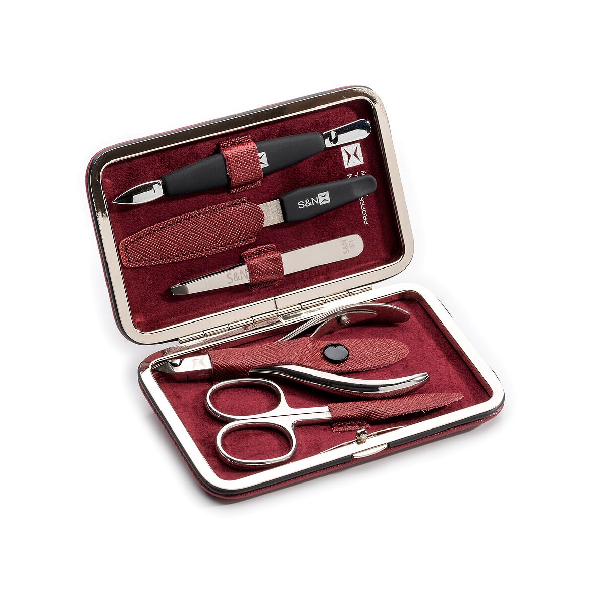 Набор для маникюра в красном чехле купить в VISAGEHALL