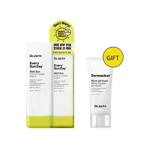 Набор: Крем для лица SPF43 для чувст. кожи 50мл + пенка для умывания Dermaclear 30мл