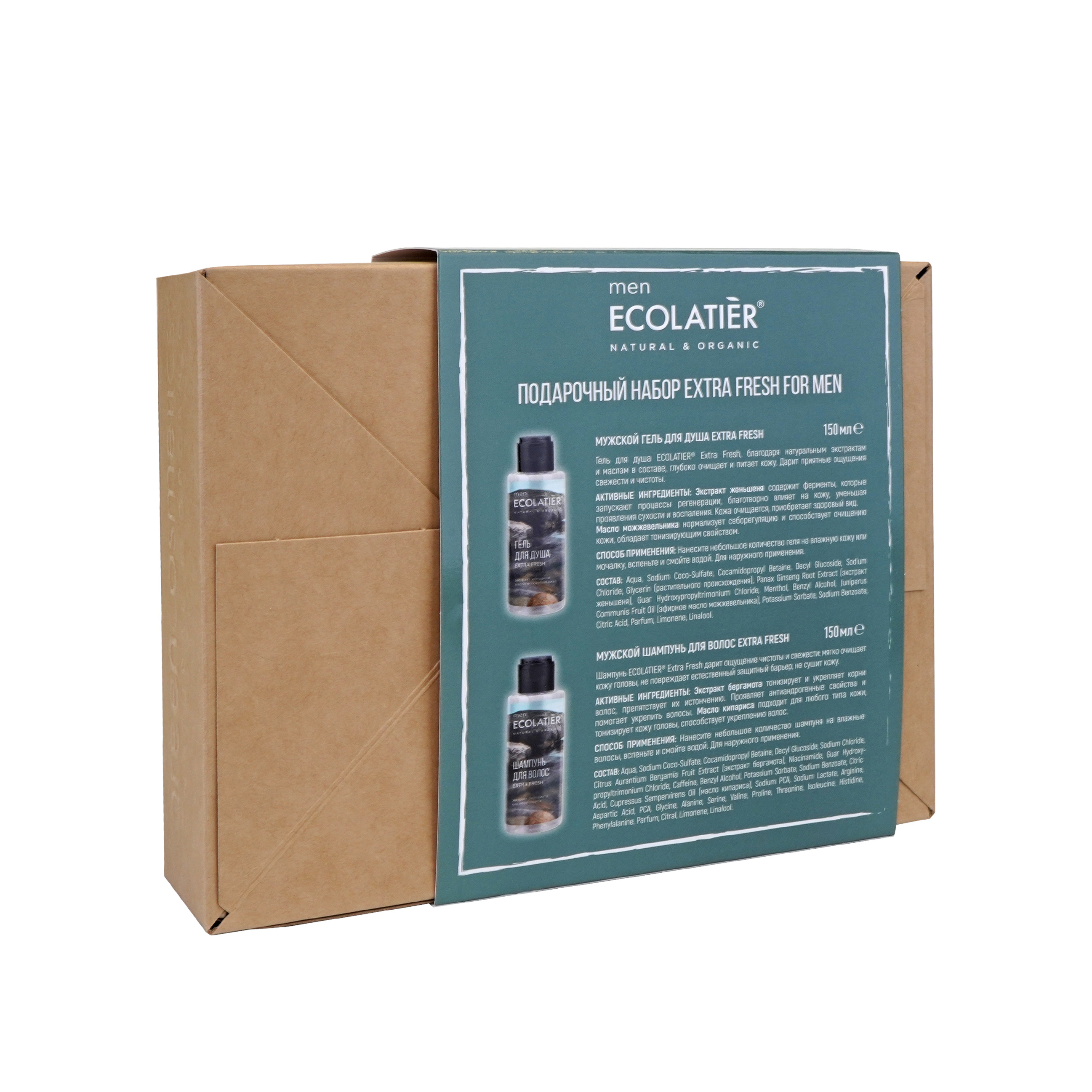 Набор подарочный мужской: Extra Fresh for Men Шампунь + Гель душа купить в VISAGEHALL