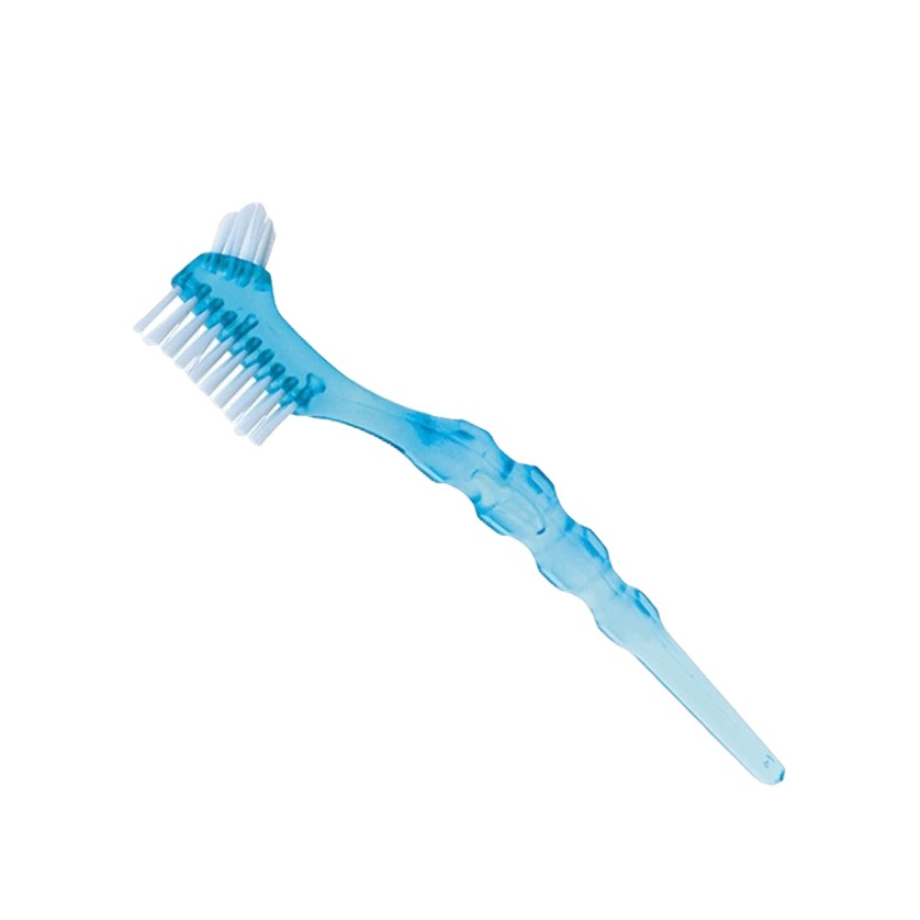 Щетка для чистки протезов голубая
