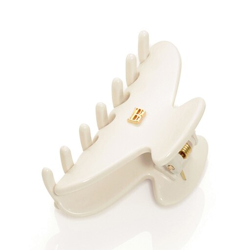 Заколка-краб белая S