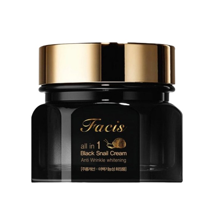 Крем для лица с муцином улитки Facis All-In-One Black Snail Cream