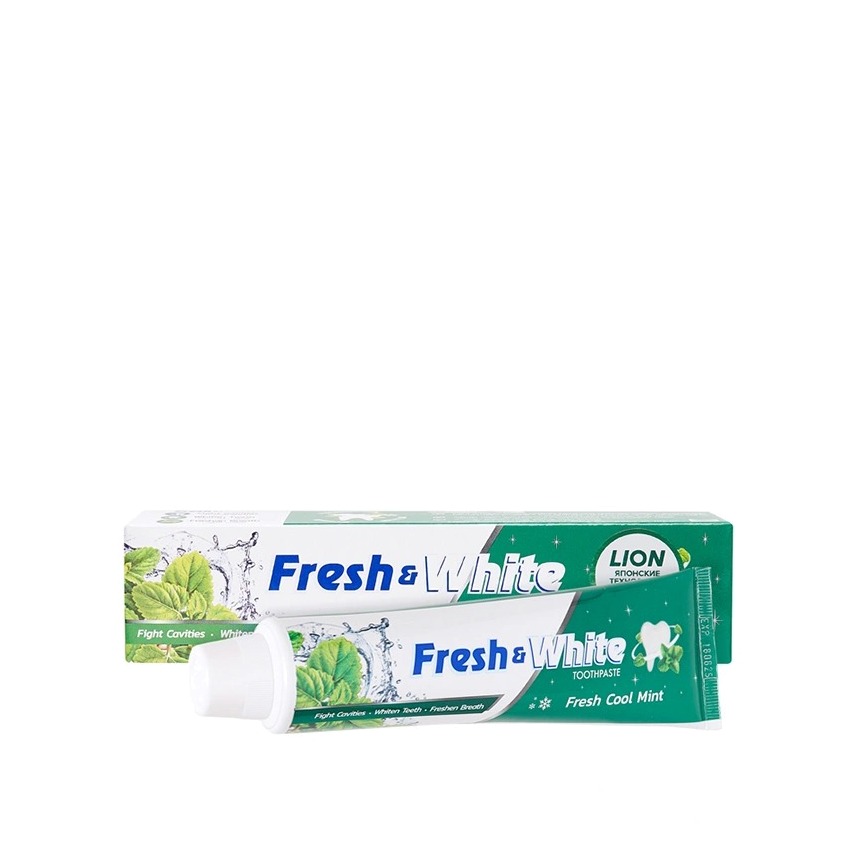 Паста зубная для защиты от кариеса прохладная мята Thailand Fresh & White  купить в VISAGEHALL