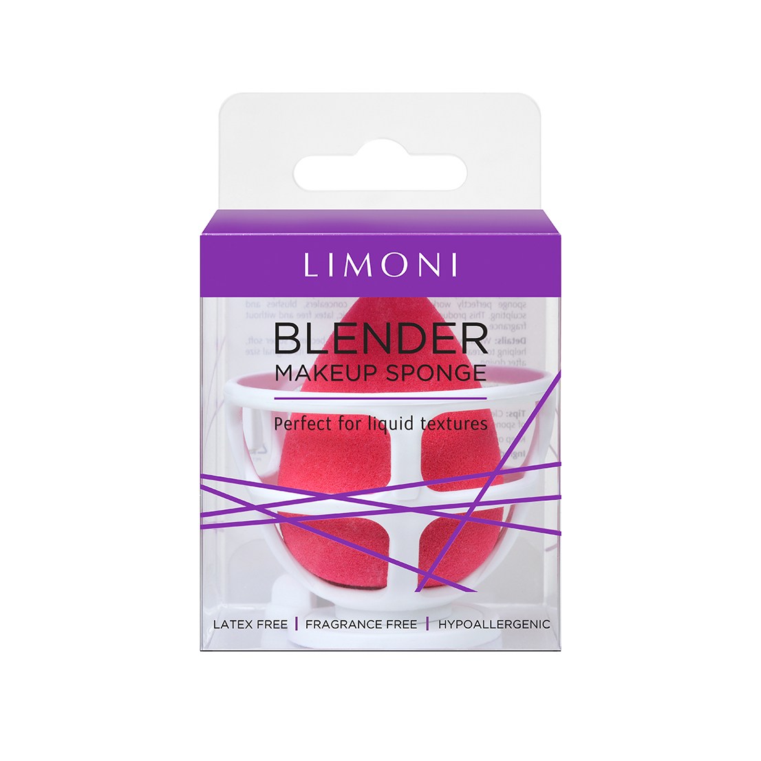 Спонж для макияжа с корзинкой Blender Makeup Sponge Red купить в VISAGEHALL