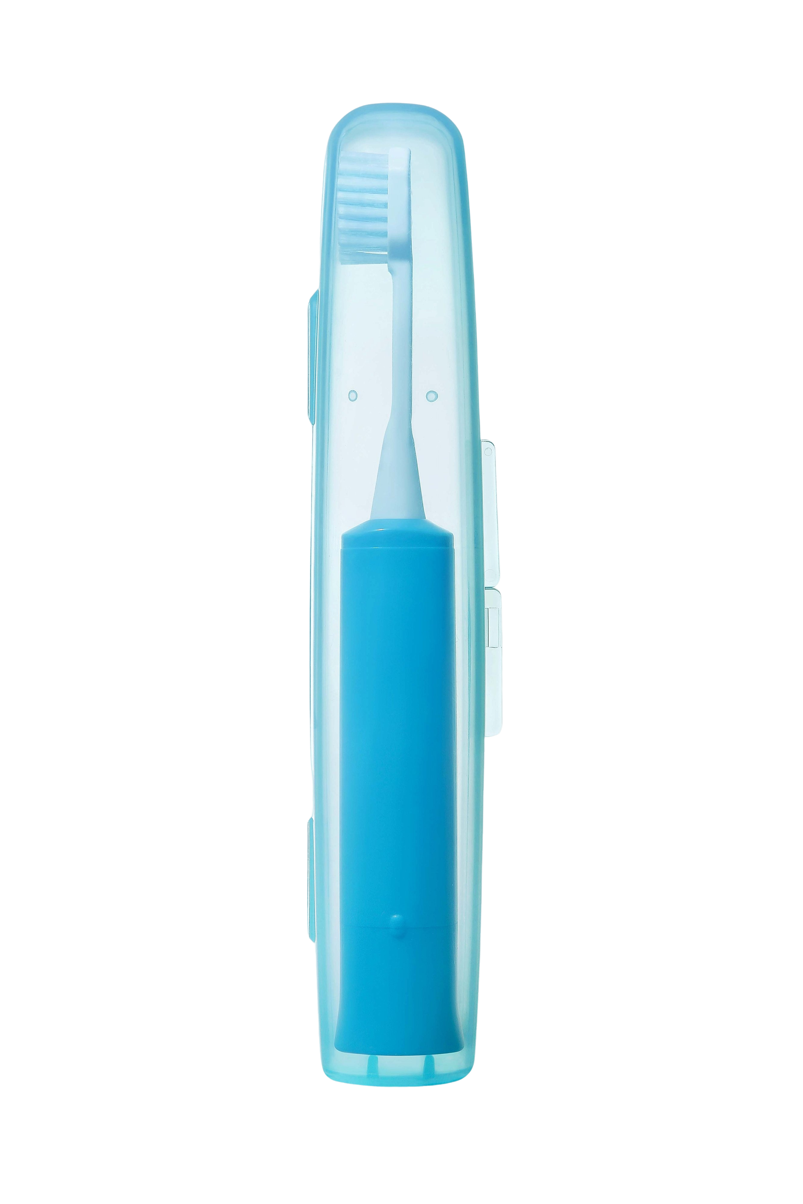 Электрическая щетка в футляре для чистки зубов без использования пасты Синяя  купить в VISAGEHALL
