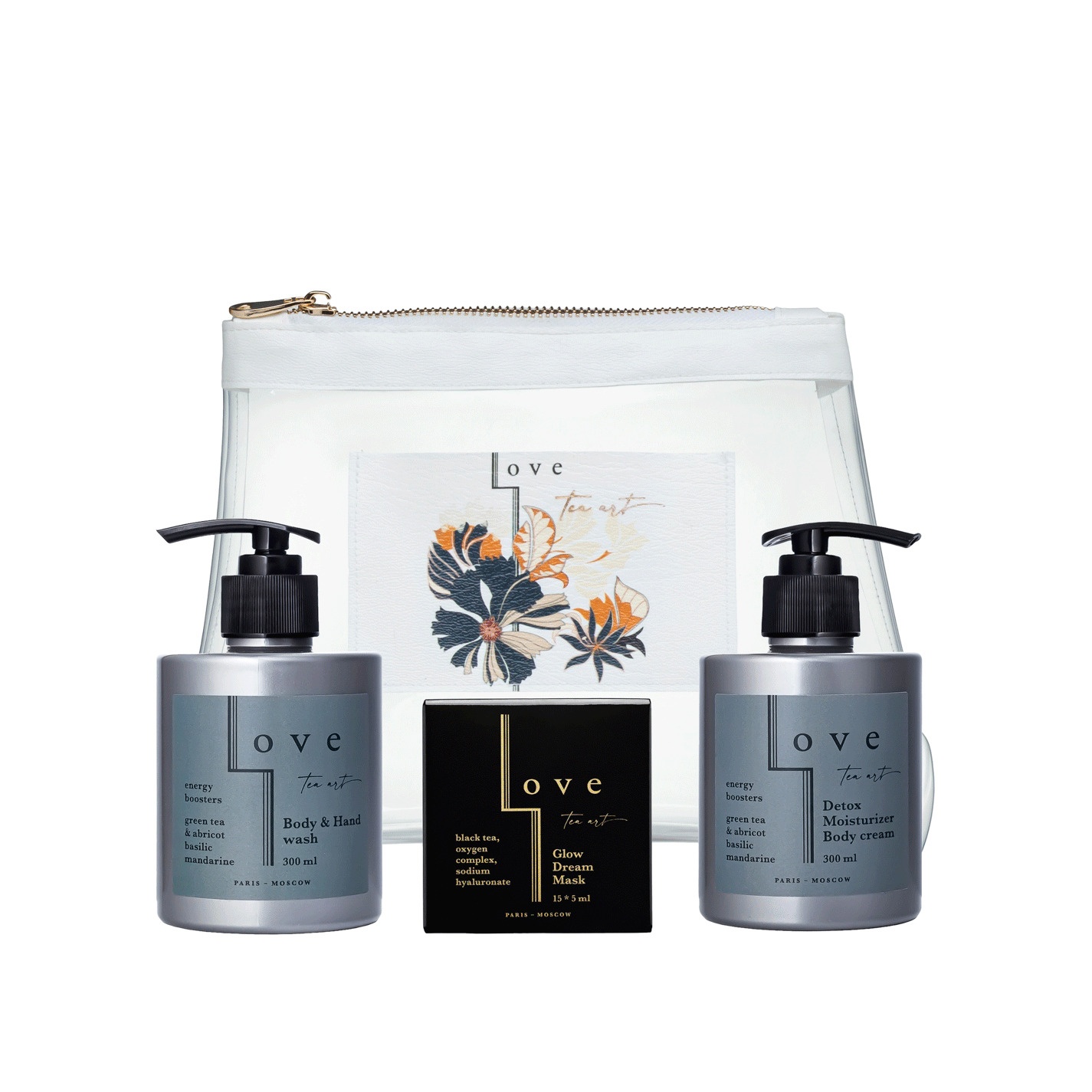 Набор Оранжевые цветы в косметичке купить в VISAGEHALL